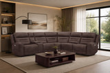 Rhonda 6 Piece Leather Power Reclining Sectional thumbnail 5