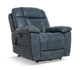 Eddie Leather Immersive Sound Power Lift Chair - Slate thumbnail 1