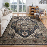 Eliana Medallion Charcoal Area Rug - 2′3″ x 7′6″ thumbnail 2