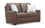 Chaya Leather Loveseat thumbnail 2