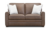 Chaya Leather Loveseat thumbnail 1