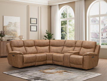Sawyer 6 Piece Reclining Sectional - Copper