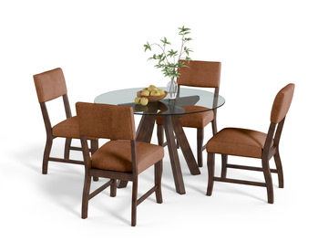 Marilyn Dining Table With 4 Chairs - Rust