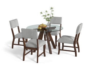 Marilyn Dining Table With 4 Chairs - Grey