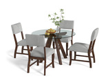 Marilyn Dining Table With 4 Chairs - Grey thumbnail 2