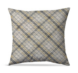 Se3 Plaid Washable 22″ Pillow - Granite thumbnail 1