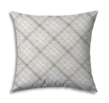 Se3 Plaid Washable 22″ Pillow - Linen thumbnail 1
