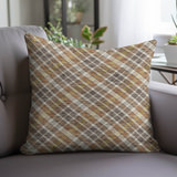 Se3 Plaid Washable 22″ Pillow - Earth thumbnail 2