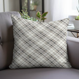Se3 Plaid Washable 22″ Pillow - Putty thumbnail 2