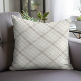 Se3 Plaid Washable 22″ Pillow - Linen thumbnail 2