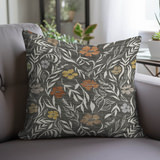 Se4 Flora Washable 18″ Pillow - Graphite thumbnail 2