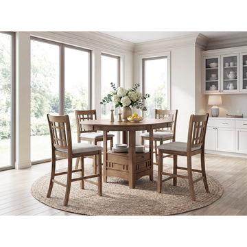Charles Counter Table With 4 Counter Stools