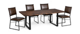 Brookedge Dining Table With 4 Grey Leather Chairs thumbnail 1