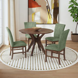 Gilda Round Dining Table With 4 Avocado Chairs thumbnail 2