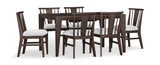 Silas Square Extension Table With 4 Splat Back Side Chairs thumbnail 1