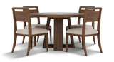 Amelia Round Dining Table And 4 Upholstered Chairs thumbnail 1