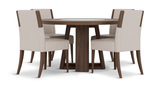 Amelia Round Dining Table And 4 Side Chairs thumbnail 1