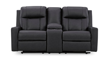 Halina Reclining Loveseat With Console - Carbon
