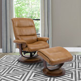 Knight Swivel Recliner And Ottoman - Butterscotch Knight thumbnail 2