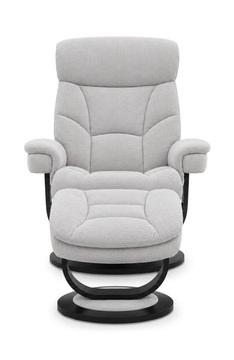 Harvey Recliner And Ottoman - Fog