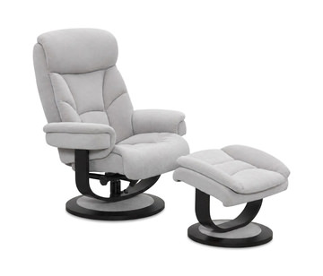 Harvey Recliner And Ottoman - Fog