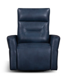 Remmington Leather Power Swivel Glider Recliner - Vintage Navy thumbnail 2