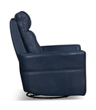 Remmington Leather Power Swivel Glider Recliner - Vintage Navy thumbnail 4