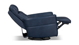 Remmington Leather Power Swivel Glider Recliner - Vintage Navy thumbnail 5