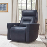 Remmington Leather Power Swivel Glider Recliner - Vintage Navy thumbnail 6