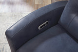 Remmington Leather Power Swivel Glider Recliner - Vintage Navy thumbnail 10