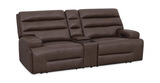 Remington Leather Power Sofa With Console  thumbnail 2