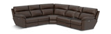 Armored 6 Piece Modular Sectional With 3 Power Recliners With Fridge Console  thumbnail 1