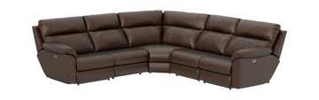 Armored 5 Piece Modular Sectional With 3 Power Recliners
