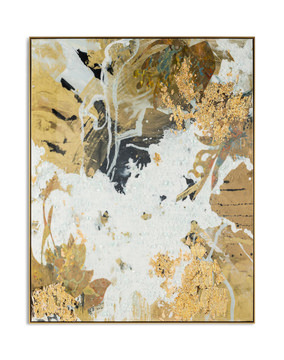 Fractured Gold Framed Canvas Giclée