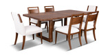 Amelia Dining Table With 4 Side And 2 Upholstered Chairs thumbnail 1