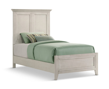 Summerville White Twin Panel Bed  