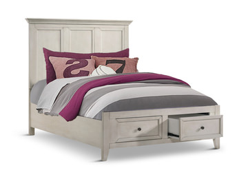 Summerville White Full Storage Bed