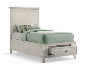 Summerville White Twin Storage Bed