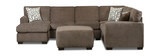 Crew Sectional With Left Chaise - Brown thumbnail 3