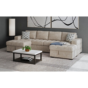Athena Sectional With Pop Up Sleeper