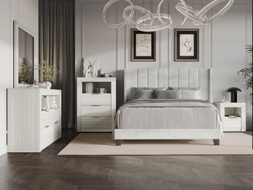 Sorrento King White Bedroom Suite