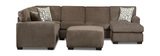Crew Sectional With Right Chaise - Brown thumbnail 3