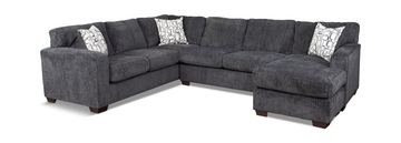Crew Sectional with Right Chaise - Charcoal