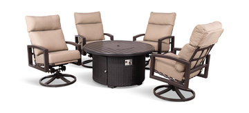 Riverside II 5 Piece Fire Table Chat Set