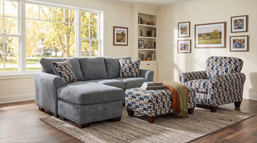 Tami Sofa With Reversible Chaise With Accent Chair And Ottoman
