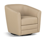 Edith Taupe Swivel Chair-Taupe thumbnail 1