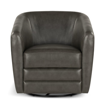 Edith Grey Swivel Chair-Grey