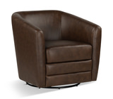 Edith Brown Coffee Swivel Chair-Brown Coffee thumbnail 1