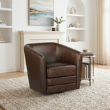 Edith Brown Coffee Swivel Chair-Brown Coffee thumbnail 4