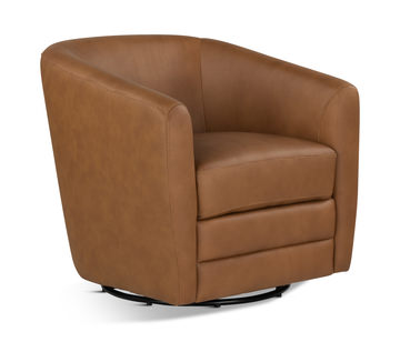 Edith Saddle Swivel Chair-Saddle